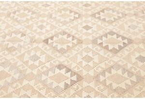 Tappeto Kilim Geometrico Beige Avorio 203x281 Cm