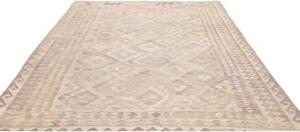Tappeto Kilim Geometrico Beige Grigio Tortora 208x286 Cm