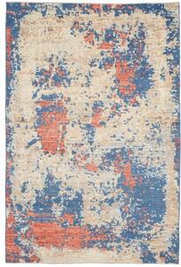Tappeto Berbero Astratto Blu Beige 173x257 Cm