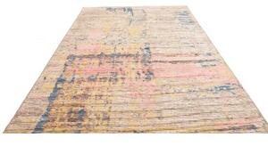 Tappeto Berbero Astratto Beige Blu 200x299 Cm