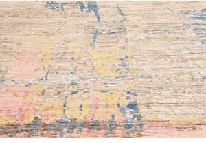 Tappeto Berbero Astratto Beige Blu 200x299 Cm