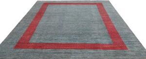Tappeto Cromopura Geometrico Azzurro Rosso 254x308 Cm