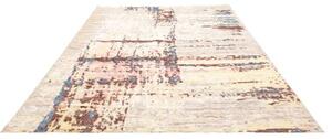 Tappeto Berbero Astratto Beige Blu 241x307 Cm