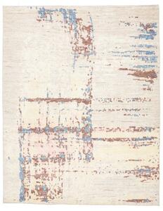 Tappeto Berbero Astratto Beige Blu 241x307 Cm