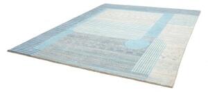 Tappeto Cromopura Patchwork Celeste Bianco 245x306 Cm