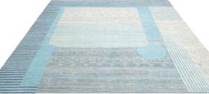 Tappeto Cromopura Patchwork Celeste Bianco 245x306 Cm