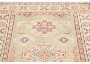 Tappeto Kazak Stilizzato Verde Salvia Rosa Cipria 100x146 Cm
