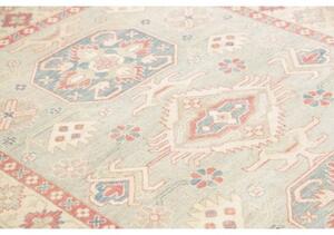 Tappeto Kazak Stilizzato Celeste Avorio 153x211 Cm