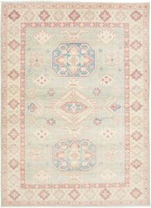 Tappeto Kazak Stilizzato Celeste Avorio 153x211 Cm