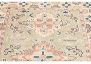 Tappeto Kazak Stilizzato Verde Salvia Rosa Antico 99x147 Cm
