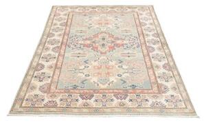 Tappeto Kazak Stilizzato Azzurro Avorio 119x180 Cm