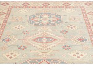 Tappeto Kazak Stilizzato Celeste Avorio 153x211 Cm