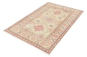 Tappeto Kazak Stilizzato Verde Salvia Rosa Cipria 100x146 Cm