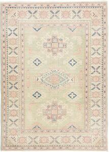 Tappeto Kazak Geometrico Verde Salvia Rosa Antico 99x138 Cm