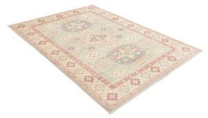 Tappeto Kazak Stilizzato Celeste Avorio 153x211 Cm