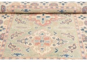 Tappeto Kazak Stilizzato Verde Salvia Rosa Antico 99x147 Cm
