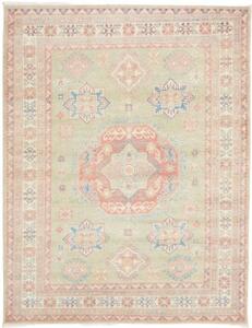 Tappeto Kazak Stilizzato Verde Salvia Rosa Antico 155x196 Cm