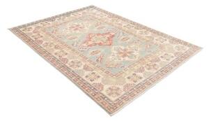 Tappeto Kazak Stilizzato Celeste Avorio 152x204 Cm