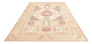Tappeto Kazak Stilizzato Beige Rosa 188x276 Cm