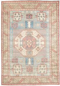 Tappeto Kazak Geometrico Celeste Beige 199x291 Cm
