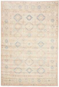 Tappeto Kazak Geometrico Beige Blu 207x300 Cm