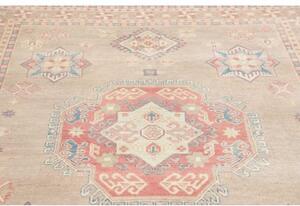 Tappeto Kazak Medaglione Beige Rosa Antico 174x232 Cm