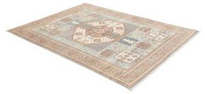 Tappeto Kazak Geometrico Azzurro Chiaro Avorio 145x196 Cm