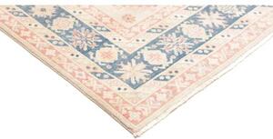 Tappeto Kazak Geometrico Avorio Azzurro 200x283 Cm