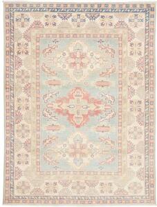 Tappeto Kazak Stilizzato Celeste Avorio 152x204 Cm
