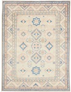 Tappeto Kazak Geometrico Avorio Blu 154x204 Cm