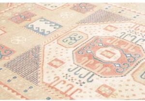 Tappeto Kazak Stilizzato Beige Rosa 188x276 Cm