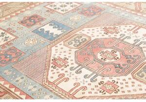 Tappeto Kazak Geometrico Celeste Beige 199x291 Cm