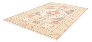 Tappeto Kazak Stilizzato Beige Rosa 188x276 Cm