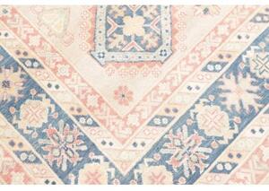 Tappeto Kazak Geometrico Avorio Azzurro 200x283 Cm
