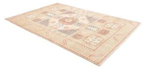 Tappeto Kazak Stilizzato Beige Rosa 188x276 Cm