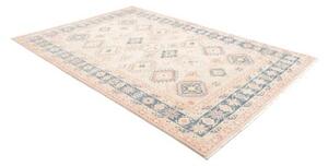 Tappeto Kazak Geometrico Avorio Azzurro 200x283 Cm