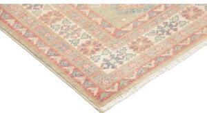 Tappeto Kazak Stilizzato Verde Salvia Rosa Antico 155x196 Cm