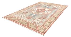 Tappeto Kazak Geometrico Celeste Beige 199x291 Cm