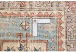 Tappeto Kazak Geometrico Azzurro Chiaro Avorio 145x196 Cm