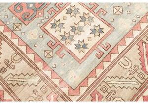 Tappeto Kazak Geometrico Celeste Beige 199x291 Cm