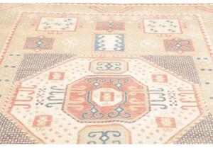 Tappeto Kazak Stilizzato Beige Rosa 188x276 Cm