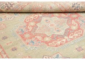 Tappeto Kazak Stilizzato Verde Salvia Rosa Antico 155x196 Cm