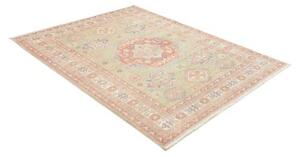 Tappeto Kazak Stilizzato Verde Salvia Rosa Antico 155x196 Cm