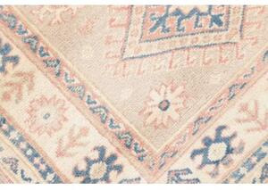 Tappeto Kazak Geometrico Avorio Blu Corsia 87x284 Cm