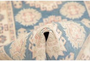 Tappeto Kazak Geometrico Blu Beige Corsia 82x248 Cm