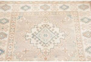 Tappeto Kazak Stilizzato Beige Azzurro 84x194 Cm