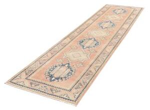 Tappeto Kazak Geometrico Rosa Antico Blu Corsia 81x297 Cm