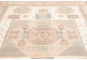 Tappeto Kazak Geometrico Avorio Rosa Antico 211x308 Cm