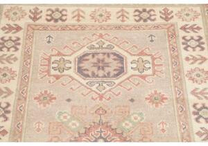 Tappeto Kazak Stilizzato Beige Rosa Antico 85x198 Cm