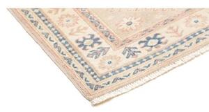 Tappeto Kazak Geometrico Avorio Blu Corsia 87x284 Cm